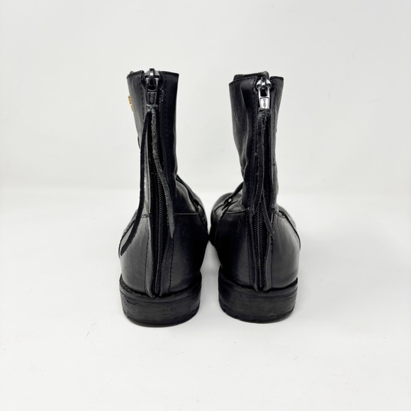 VELEZ Women’s Black Leather Boots Zip Up Buckle Logo Made In Columbia Size 38 - Picture 5 of 13